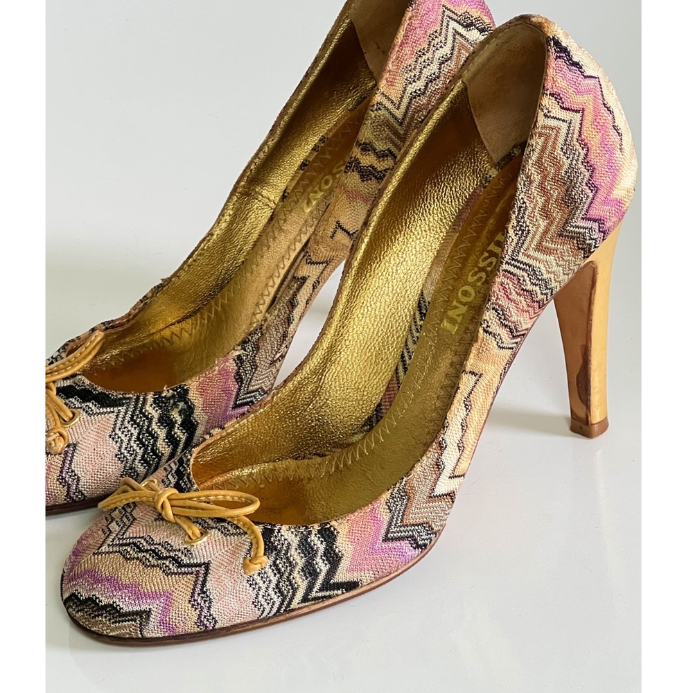 Missoni Multicolored Chevron Pattern Pumps Shoes - image 1